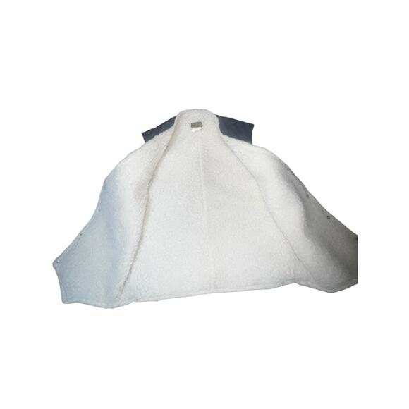 Vintage Denim vest 70's Key Jeans Sherpa lined trucker Cowboy Western men large - Picture 5 of 7